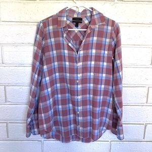 JCREW Mauve Plaid Button Down